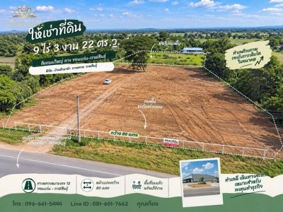 ให้เช่าที่ดินติดถนน 4 เลน ทำเลหัวนาคำ–ยางตลาด แปลงสวย พร้อมต่อยอดธุรกิจ - รูปที่ 2
