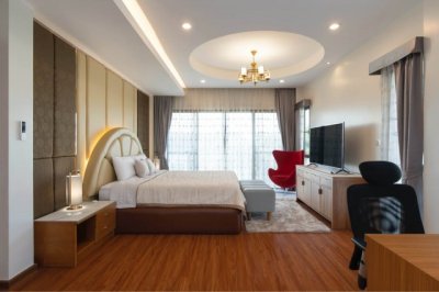 ใกล้ม.นานาชาติแสตมฟอร์ด 240 ม. Pool Villa ให้เช่าคฤหาสน์หรู 3 ชั้น 6นอน พระราม9 Motorway 6 น้ำ เฟอร์ เครื่องใช้ไฟฟ้าครบ ตลาดพัฒนาการ 1.1 กม - รูปที่ 5
