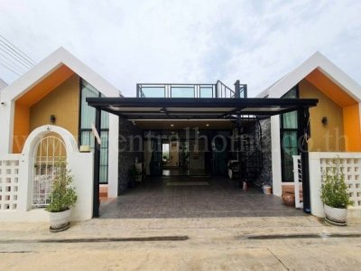 บ้านเดี่ยว ชั้นเดียว 91 ตรว. สไตล์นอร์ดิก (Nordic House Style) สวยหรู ร่มรื่น กว้างขวาง พร้อมเข้าอยู่ได้ทันที - รูปที่ 2