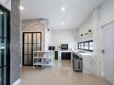 บ้านเดี่ยว ชั้นเดียว 91 ตรว. สไตล์นอร์ดิก (Nordic House Style) สวยหรู ร่มรื่น กว้างขวาง พร้อมเข้าอยู่ได้ทันที - รูปที่ 4