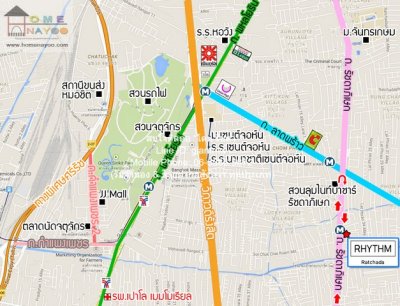 DSL-939 ให้เช่า คอนโด Rhythm Ratchada 47 ตร.ม. ห้องนอน 1 ห้อง ห้องน้ำ 1 ห้อง ใกล้กับ MRT รัชดาภิเษก - รูปที่ 2