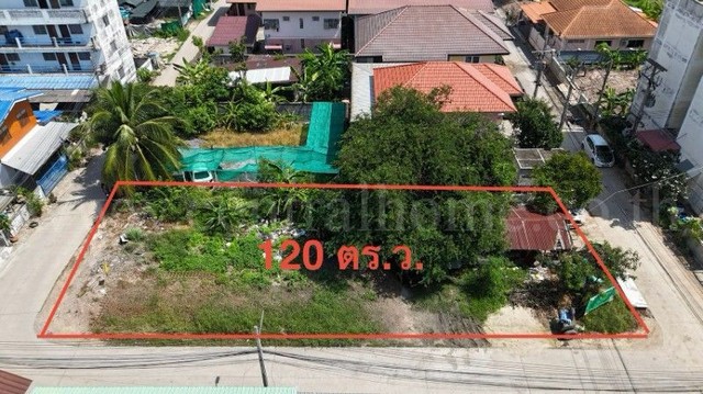 ที่ดิน ซอยเรณูอุทิศ ลาดหลุมแก้ว 120 ตารางวา ติดถนน 3 ด้าน ห่างถนนใหญ่เพียงประมาณ 100 เมตร