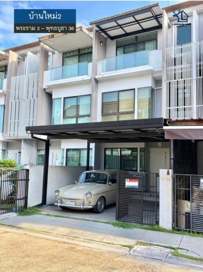 LM26-0180 ขายทาวน์โฮม 2 ชั้น บ้านใหม่2 ท่าข้าม พระราม2 พุทธบูชา36 พื้นที่ 19.4 ตรว 3นอน 3น้ำ ใกล้KMUTT