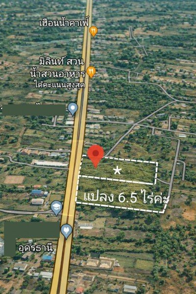 รร. ประชาคมนานาชาติอุดรธานี 50ม.  ให้เช่าที่ดินถมแล้ว 6 ไร่ 2 งาน  ให้เช่า2 แปลง ริมถนนมิตรภาพ เมืองอุดรธานี ม.เทคโนโลยีอีสานเหนือ - รูปที่ 3
