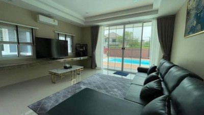 HR 10261 ให้เช่าขาย บ้านเดี่ยว ขนาดใหญ่ โครงการ บ้านสวนเนรมิตร ออเงิน รามอินทรา พร้อมเฟอร์นิเจอร์ ซอยเพิ่มสิน 49 พร้อมสระว่ายน้ำส่วนตัว - รูปที่ 2