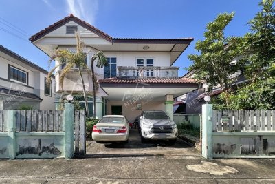 บ้านเดี่ยว 2 ชั้น ณัฐชากรีนวิลล์ ซอยกันตนา บางใหญ่ ต่อเติมครบ ใกล้รถไฟฟ้าสายสีม่วง