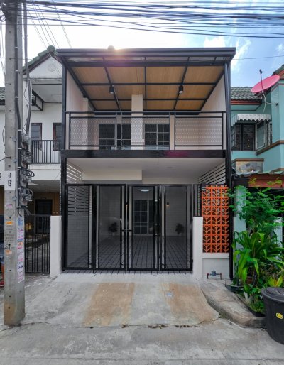 สวยรีโนเวทใหม่ ทาวน์เฮ้าส์2ชั้น ทำเล บางใหญ่ - บางบัวทอง ใกล้ JAS บางบัวทอง