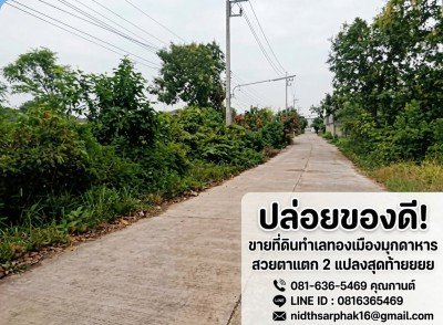 ปล่อยของดี! ขายที่ดินทำเลทองเมืองมุกดาหาร สวยตาแตก 2 แปลงสุดท้าย - รูปที่ 8
