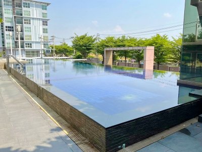 เมืองทองธานี 900ม. 34.27ตร.ม.พร้อมเฟอร์ฯ Double Lake Condo เมืองทองธานี 1 นอน 1 น้ำ ชั้น7 ฝั่งทิศเหนือ ใกล้ตลาดบุญเจริญ - รูปที่ 7