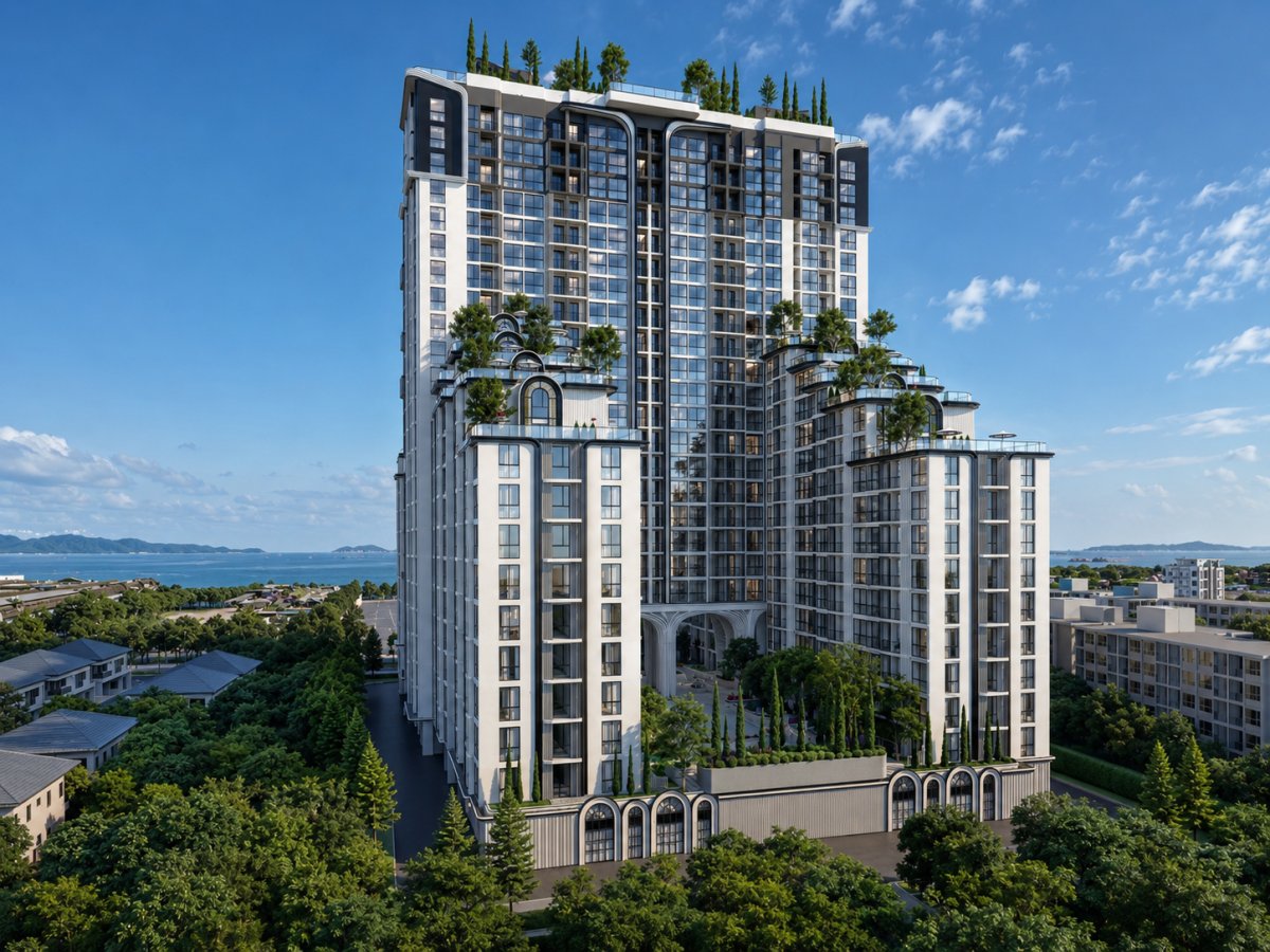 รีสอร์ทที่อยู่อาศัยในจอมเทียน-500 เมตรถึงทะเลและโครงสร้างพื้นฐานสุขภาพ