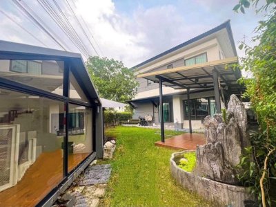 ขาย/ให้เช่า บ้านเดี่ยว Centro ราชพฤกษ์–สวนผัก | บ้านหลังมุมติดสวนส่วนกลาง หน้าบ้านเปิดโล่ง ไม่ติดบ้านอื่น เป็นส่วนตัว ใกล้ทางด่วนศรีรัช! - รูปที่ 8