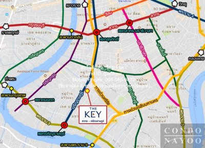 DSL-822 ขาย คอนโด The Key Sathorn - Charoenraj เดอะคีย์ สาทร - เจริญราษฎร์ กรุงเทพ ห้องนอน 1 ห้อง ห้องน้ำ 1 ห้อง - รูปที่ 2