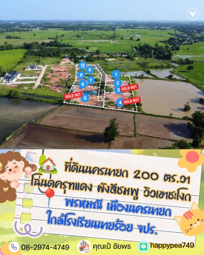 ขายที่ดินวิวเขา ผังสีชมพู ต.พรหมณี อ.เมืองนครนายก โฉนดครุฑแดง เริ่มต้น 200 ตร.วา - รูปที่ 3