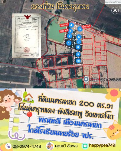 ขายที่ดินวิวเขา ผังสีชมพู ต.พรหมณี อ.เมืองนครนายก โฉนดครุฑแดง เริ่มต้น 200 ตร.วา - รูปที่ 8