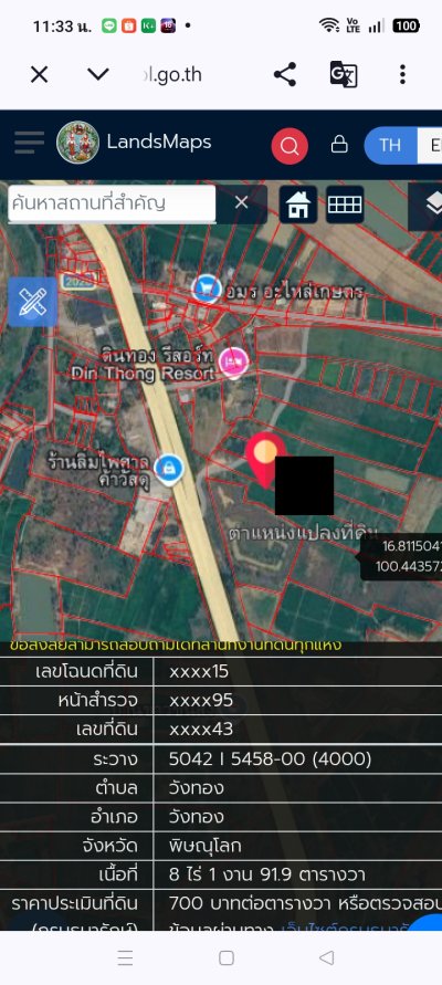 ขายด่วนที่ดินแปลงใหญ่ 31 ไร่ ติดถนนสายหลัก (ทล.11) อ.วังทอง จ.พิษณุโลก ราคาถูกกว่าตลาด! 🔥 - รูปที่ 2