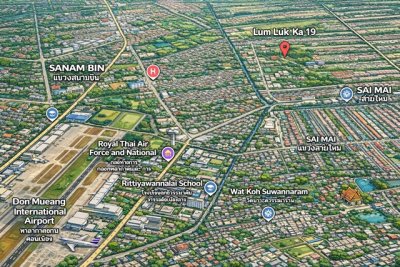 1,200 ตร.ม. ที่ดินถมแล้วให้เช่า 300ตรว. สนามกอล์ฟธูปะเตมีย์ 3กม.โลตัส ลำลูกกา คลอง 2 เพียง 449 ม 2 แปลง รวม  ใกล้ BTSคูคต 1.69 กม. - รูปที่ 4