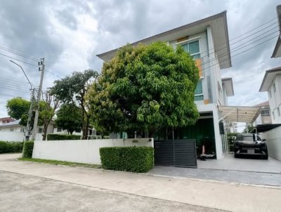ขายบ้านเดี่ยว 3 ชั้น หน้าสวน 320 ตรม. โครงการ คาซ่า แกรนด์ สุขาภิบาล 5 ติดถนนใหญ่ ระหว่างสายไหม 79 และ 81 บิวท์อินทั้งหลัง พร้อมอยู่