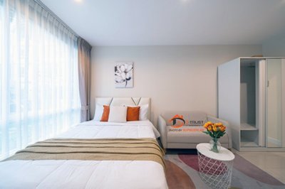 ให้เช่า คอนโด THE SKY SUKHUMVIT ใกล้ BTS อุดมสุข ห้องมุม ชั้น 1 มีเฟอร์ฯครบ - รูปที่ 3