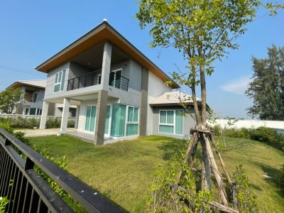 cx  ขายบ้านเดี่ยว ม. ดิ เอ็กซ์เทนโซ เลียบวารี หนองจอก Tel.099-998-3897
