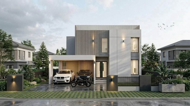 โซนสันกำแพง พูลวิลล่าสุดหรู 4.99 ล้าน #บ้านสั่งสร้าง Modern Private Pool Villa บิ้วอินครบทั้งหลัง ออกแบบเน้นพื้นที่ใช้สอยโปร่งโล่ง