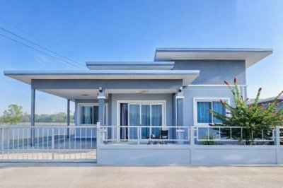 พันธุ์ไทยคาเฟ่ 500 ม. 65 ตร.ว.  ปั้มPT มุกดาหาร (กม.6)  ขนส่ง 2.31กม.  Makro มุกดาหาร 5 กม. บ้านเดี่ยวสไตล์โมเดิร์น 2นอน 2 น้ำ - รูปที่ 2