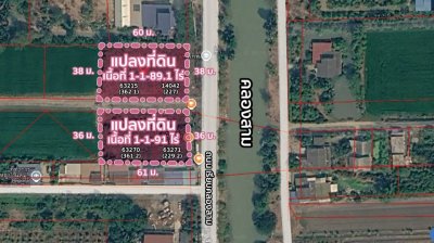 ขายที่ดินคลองสาม 2 แปลงติดกัน รวม 1,180 ตร.ว. ติดถนนเลียบคลองสาม ใกล้ตลาดพี่ญาคนรุม - รูปที่ 3
