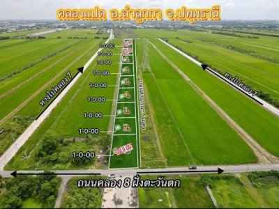 ที่ดินทำเลดีย่านชุมชนใกล้ถนนหลักหลังวัดดอนใหญ่ ลำลูกกาปทุมธานี T.062-1574449 ขนาด 1ไร่.- 2,900,000. - รูปที่ 8