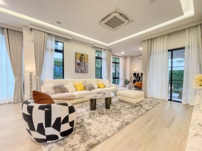 LV53607 ให้เช่า บ้านเดี่ยว นันทวัน พระราม 9 – กรุงเทพกรีฑาตัดใหม่ ห้องมุม บ้านสไตล์ฝรั่งเศสผสมผสานทำเลศักยภาพ ใกล้โรงเรียนนานาชาติชั้นนำ - รูปที่ 3