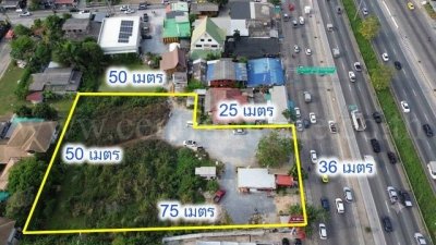 ให้เช่า ที่ดินเปล่า 2 ไร่ 60 ตารางวา ติดถนนกาญจนาภิเษก สัญญาระยะยาว - รูปที่ 2