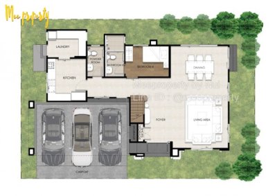 ขาย / ให้เช่า (แกรนดิโอ บางนา กม.5) PRIVATE CORNER HOUSE บ้านหลังมุม โซนส่วนตัว ที่ดิน 74 ตร.วา พื้นที่ใช้สอย 258 ตร.ม. ME-298 - รูปที่ 8
