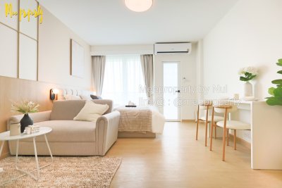 #ขายคอนโดพร้อมอยู่ ไอเฮาส์ พระราม 9 (I-House Rama 9) Studio 27 ตร.ม. ใกล้โรงพยาบาลปิยะเวช พระราม 9 ห้องรีโนเวทใหม่ สวย พร้อมอยู่ ME-257 - รูปที่ 6