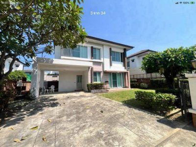ให้เช่า 24,000 บาท/เดือน #วรารมย์เจริญเมือง (Q-House) บ้านเดี่ยว 2 ชั้น พื้นที่กว้าง พร้อมเฟอร์นิเจอร์และเครื่องใช้ไฟฟ้า #ไม่รับสัตว์เลี้ยง