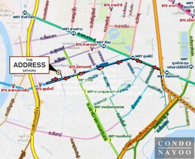 DSL-698 ให้เช่า คอนโด THE ADDRESS SATHORN ดิ แอดเดรส สาทร 40000 บาทต่อเดือน 47 ตารางเมตร ชั้นที่ 13 ใกล้กับ BTS ช่องนนทรี - รูปที่ 2